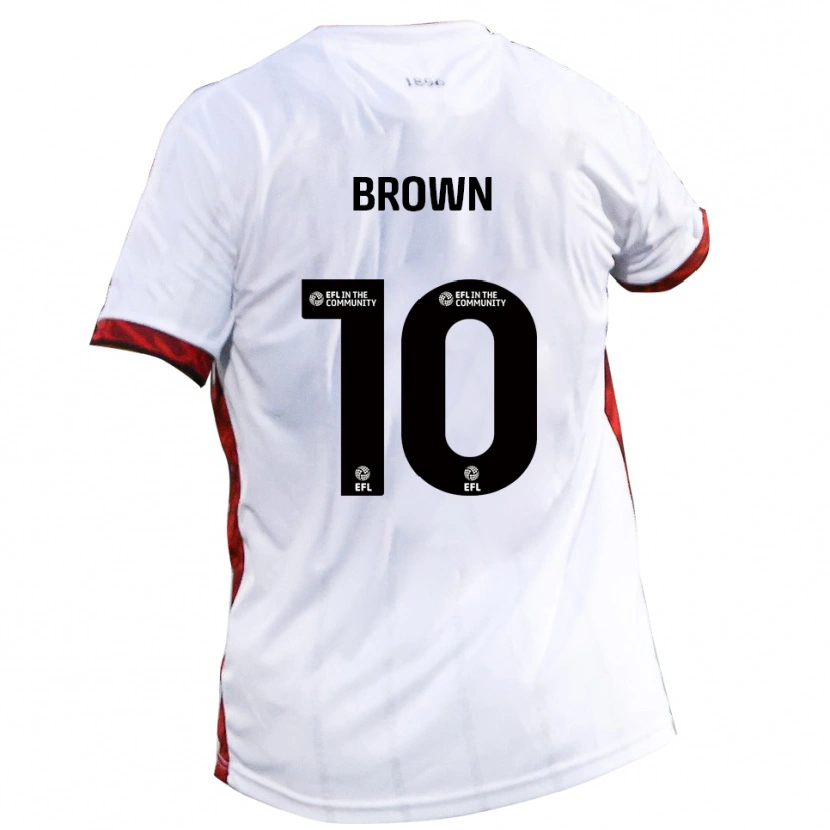 Danxen Barn Reece Brown #10 Vit Röd Svart Bortatröja Matchtröjor 2025/26 Tröjor T-Tröja