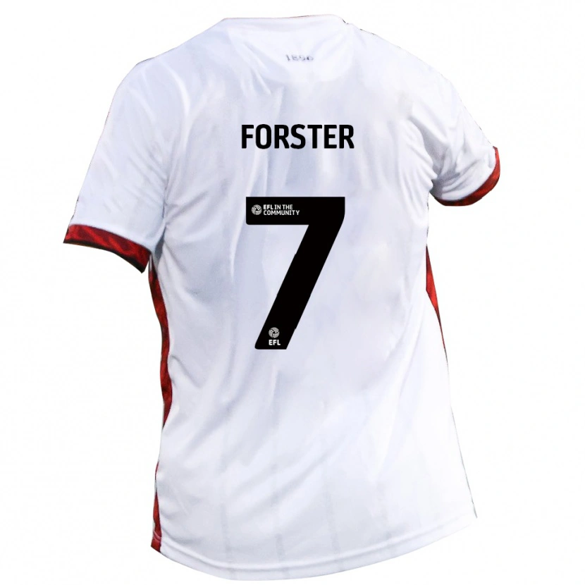 Danxen Barn Harry Forster #7 Vit Röd Svart Bortatröja Matchtröjor 2025/26 Tröjor T-Tröja