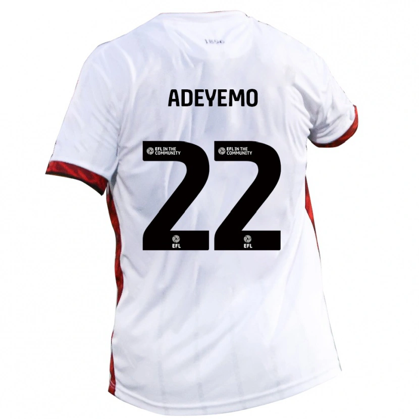 Danxen Barn Ade Adeyemo #22 Vit Röd Svart Bortatröja Matchtröjor 2025/26 Tröjor T-Tröja
