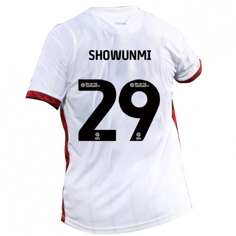 Danxen Barn Tola Showunmi #29 Vit Röd Svart Bortatröja Matchtröjor 2025/26 Tröjor T-Tröja