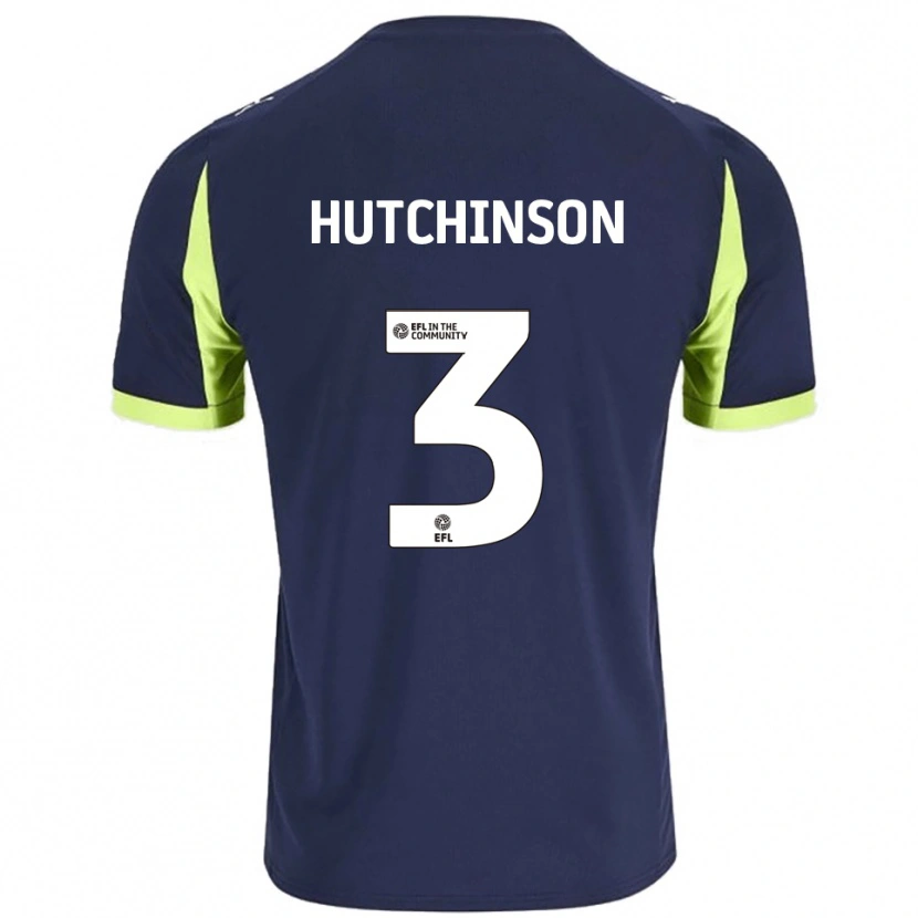 Danxen Barn Reece Hutchinson #3 Marin Fluorescerande Grön Bortatröja Matchtröjor 2025/26 Tröjor T-Tröja
