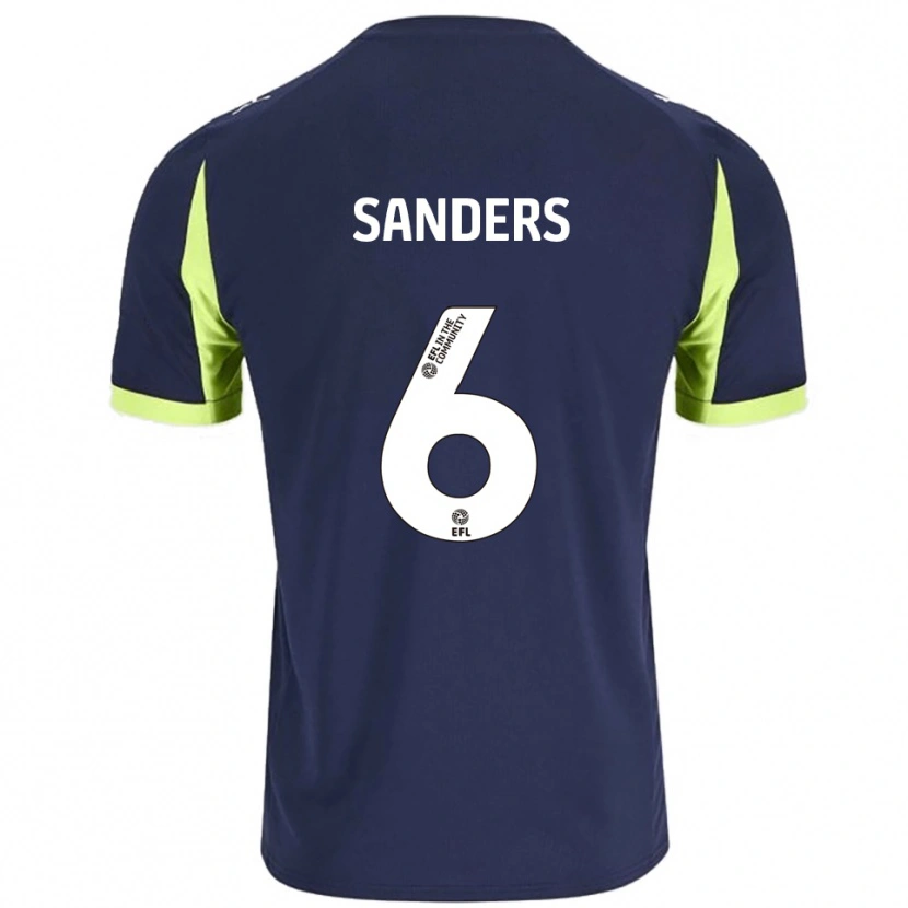 Danxen Barn Max Sanders #6 Marin Fluorescerande Grön Bortatröja Matchtröjor 2025/26 Tröjor T-Tröja