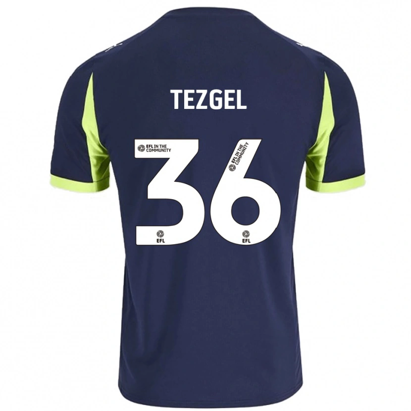 Danxen Barn Emre Tezgel #36 Marin Fluorescerande Grön Bortatröja Matchtröjor 2025/26 Tröjor T-Tröja