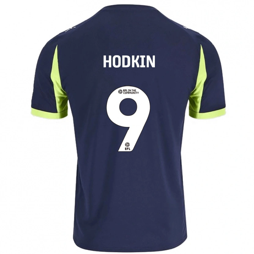 Danxen Barn Jordan Hodkin #9 Marin Fluorescerande Grön Bortatröja Matchtröjor 2025/26 Tröjor T-Tröja