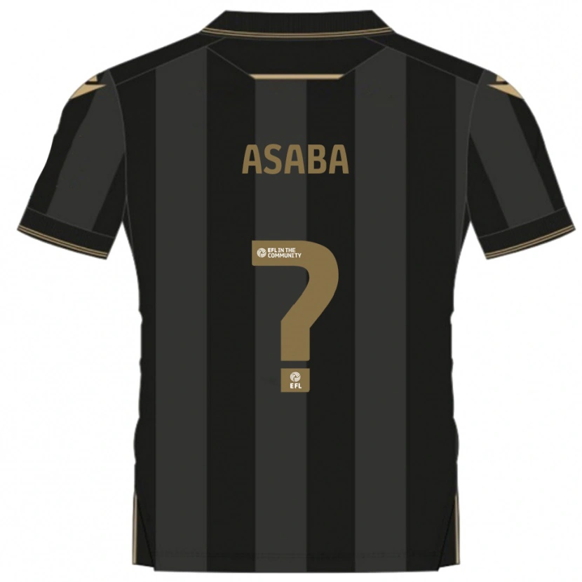 Danxen Barn Alexander Asaba #0 Svart Guld Bortatröja Matchtröjor 2025/26 Tröjor T-Tröja