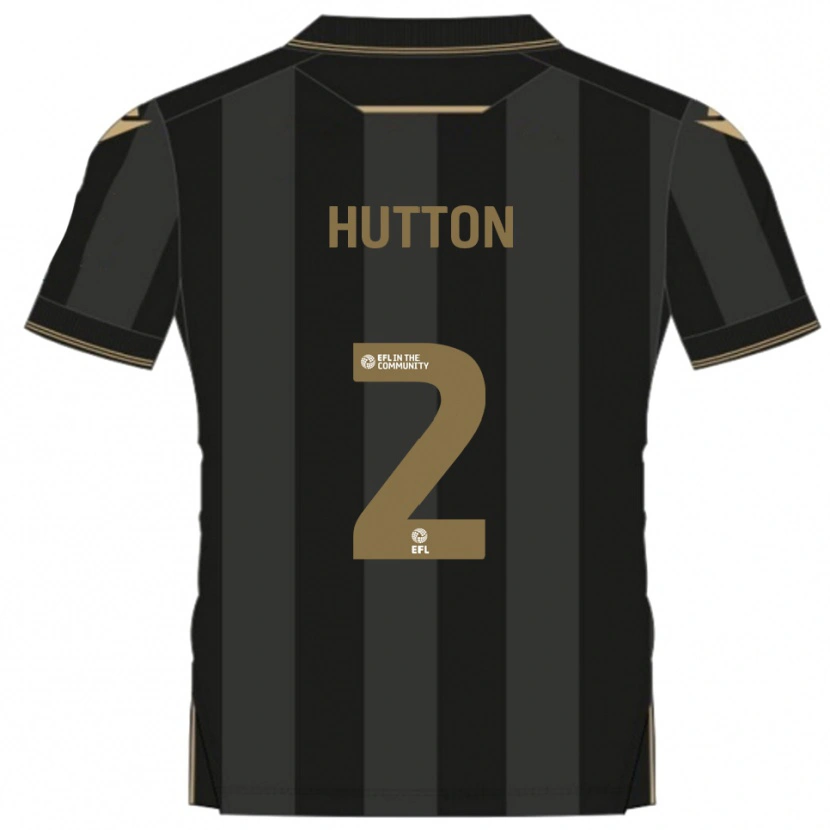 Danxen Barn Remeao Hutton #2 Svart Guld Bortatröja Matchtröjor 2025/26 Tröjor T-Tröja