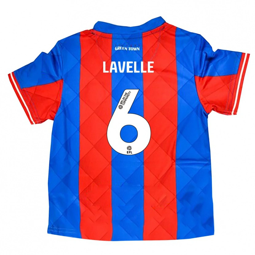 Danxen Barn Sam Lavelle #6 Blå Röd Vit Bortatröja Matchtröjor 2025/26 Tröjor T-Tröja