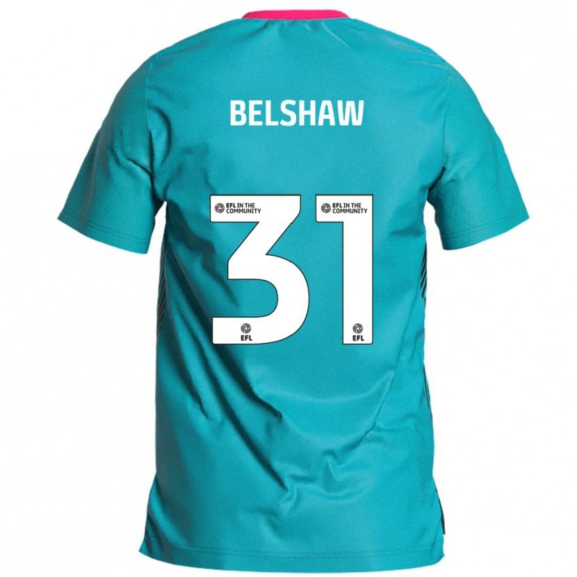 Danxen Barn James Belshaw #31 Himmelsblå Rosa Bortatröja Matchtröjor 2025/26 Tröjor T-Tröja