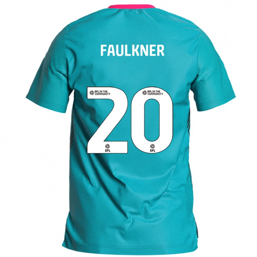 Danxen Barn Bobby Faulkner #20 Himmelsblå Rosa Bortatröja Matchtröjor 2025/26 Tröjor T-Tröja