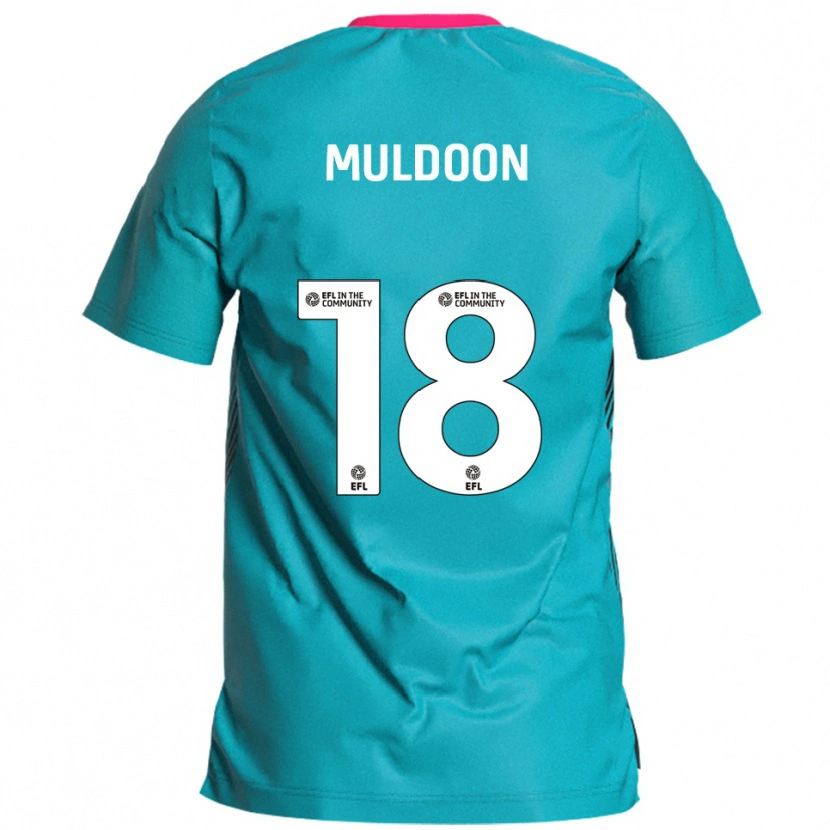 Danxen Barn Jack Muldoon #18 Himmelsblå Rosa Bortatröja Matchtröjor 2025/26 Tröjor T-Tröja