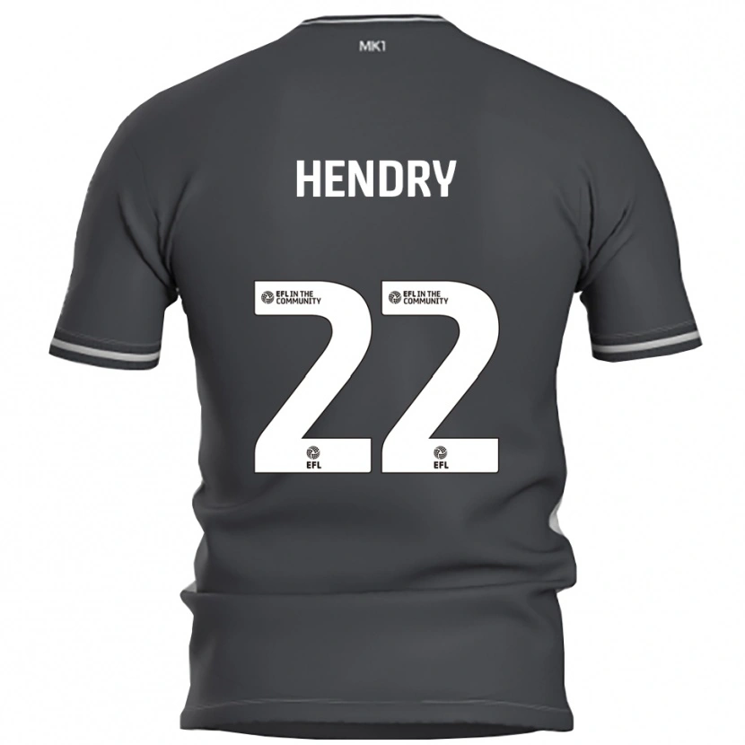 Danxen Barn Callum Hendry #22 Grå Silver Bortatröja Matchtröjor 2025/26 Tröjor T-Tröja
