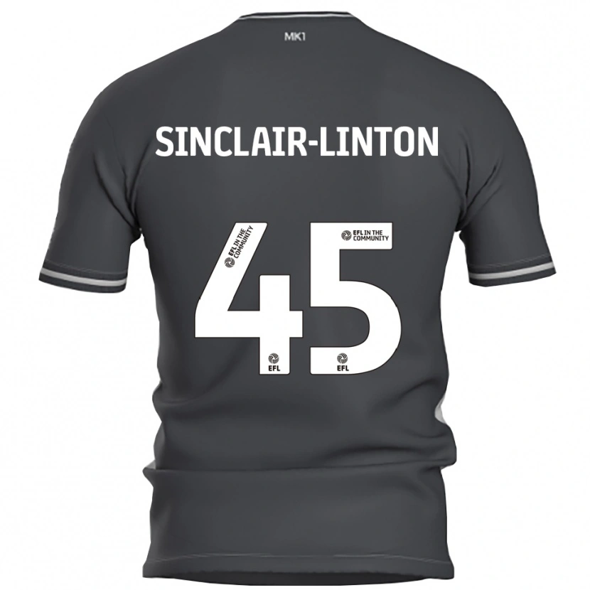 Danxen Barn Kobe Sinclair-Linton #45 Grå Silver Bortatröja Matchtröjor 2025/26 Tröjor T-Tröja
