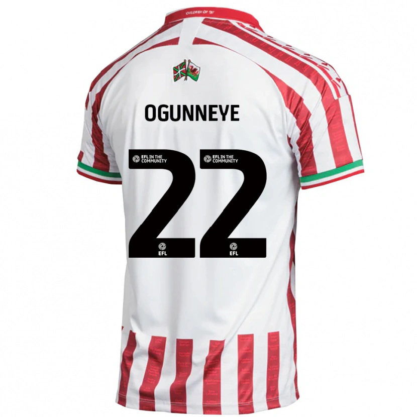 Danxen Barn Habeeb Ogunneye #22 Röd Vit Bortatröja Matchtröjor 2025/26 Tröjor T-Tröja