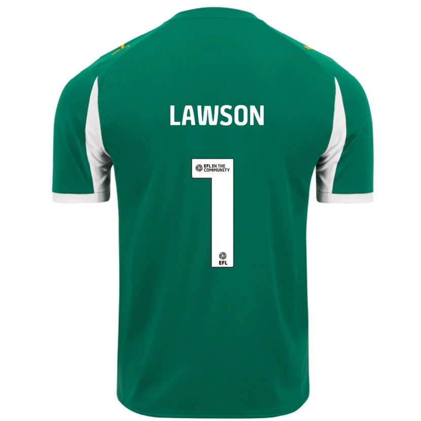 Danxen Barn Harvey Lawson #1 Grön Vit Bortatröja Matchtröjor 2025/26 Tröjor T-Tröja