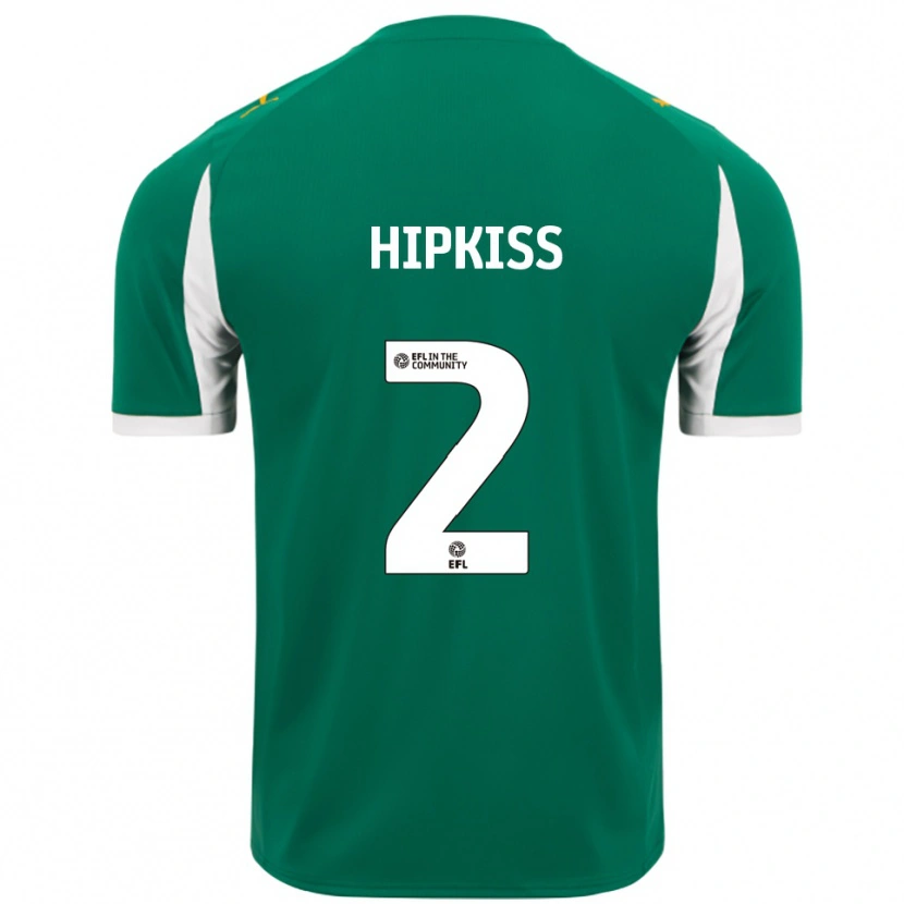 Danxen Barn Stanley Hipkiss #2 Grön Vit Bortatröja Matchtröjor 2025/26 Tröjor T-Tröja