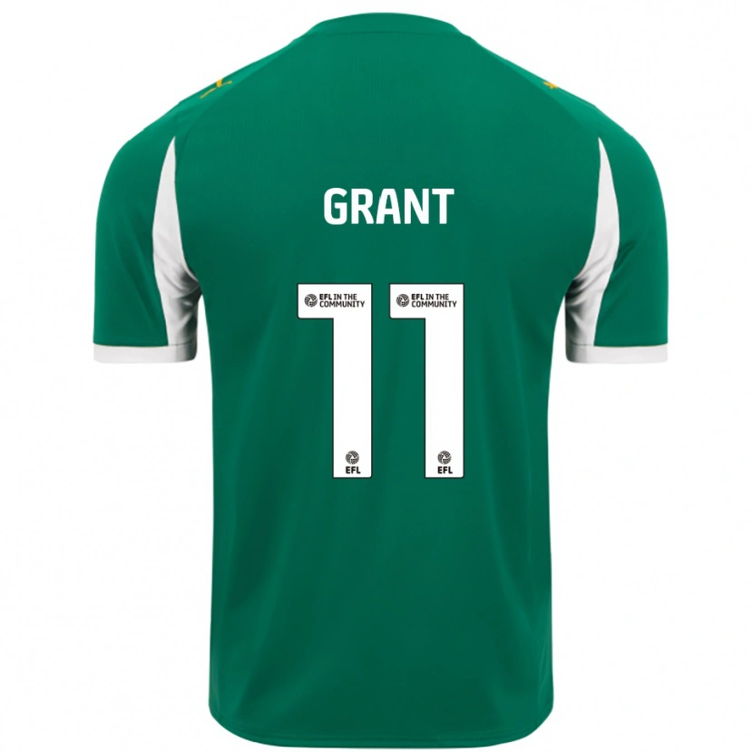 Danxen Barn Conor Grant #11 Grön Vit Bortatröja Matchtröjor 2025/26 Tröjor T-Tröja
