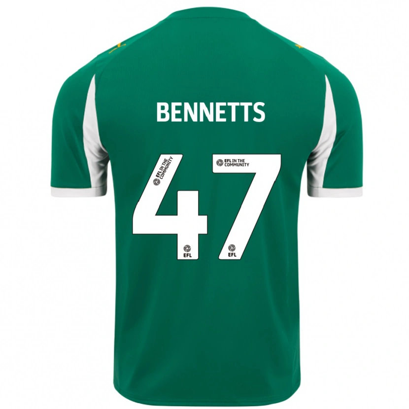 Danxen Barn Keanan Bennetts #47 Grön Vit Bortatröja Matchtröjor 2025/26 Tröjor T-Tröja