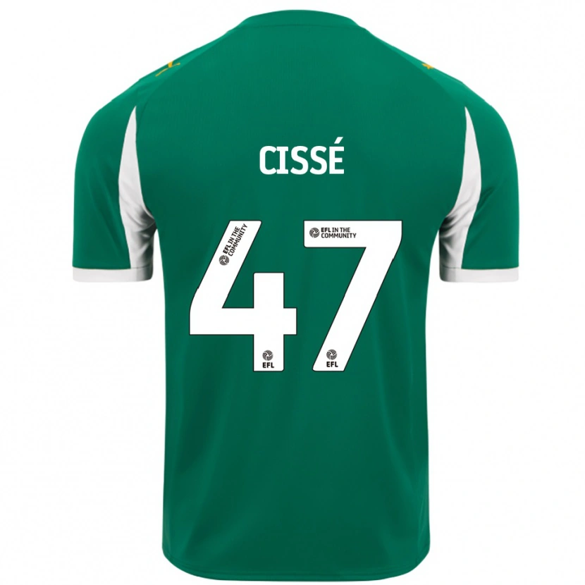 Danxen Barn Cassius Cissé #47 Grön Vit Bortatröja Matchtröjor 2025/26 Tröjor T-Tröja