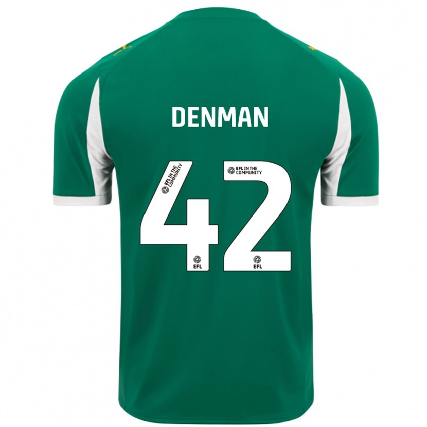 Danxen Barn Zac Denman #42 Grön Vit Bortatröja Matchtröjor 2025/26 Tröjor T-Tröja