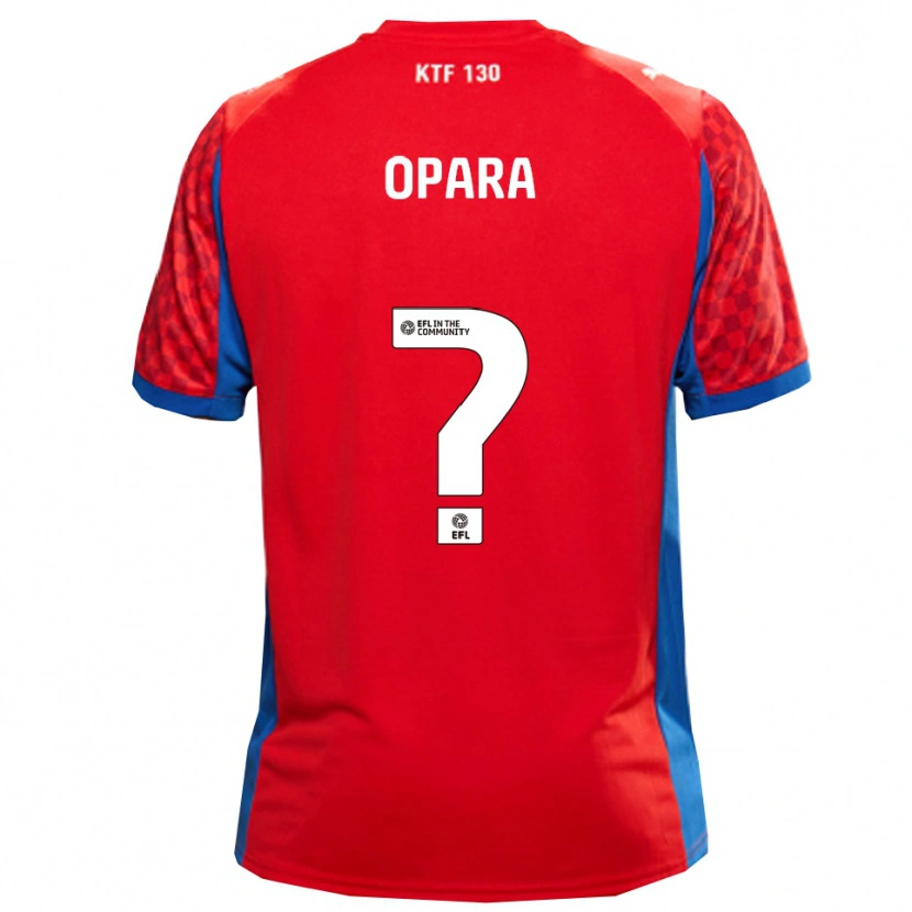 Danxen Barn Jason Opara #0 Röd Blå Bortatröja Matchtröjor 2025/26 Tröjor T-Tröja