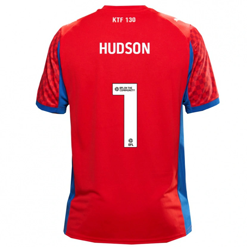 Danxen Barn Mathew Hudson #1 Röd Blå Bortatröja Matchtröjor 2025/26 Tröjor T-Tröja