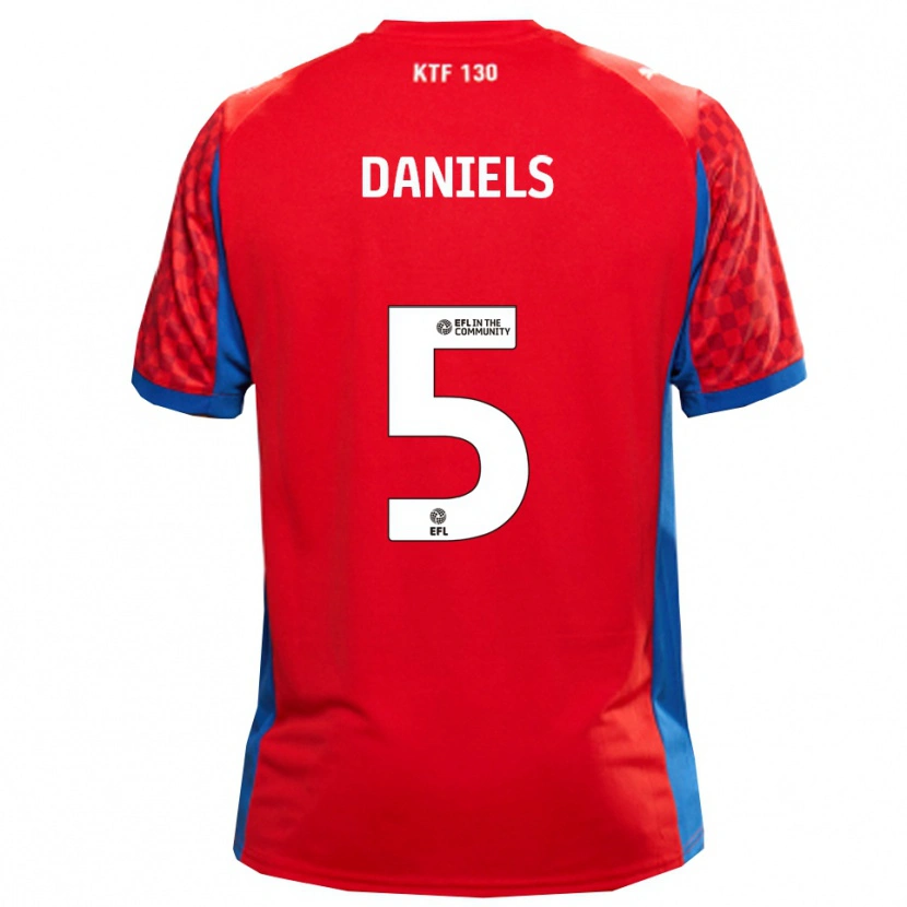 Danxen Barn Donervon Daniels #5 Röd Blå Bortatröja Matchtröjor 2025/26 Tröjor T-Tröja
