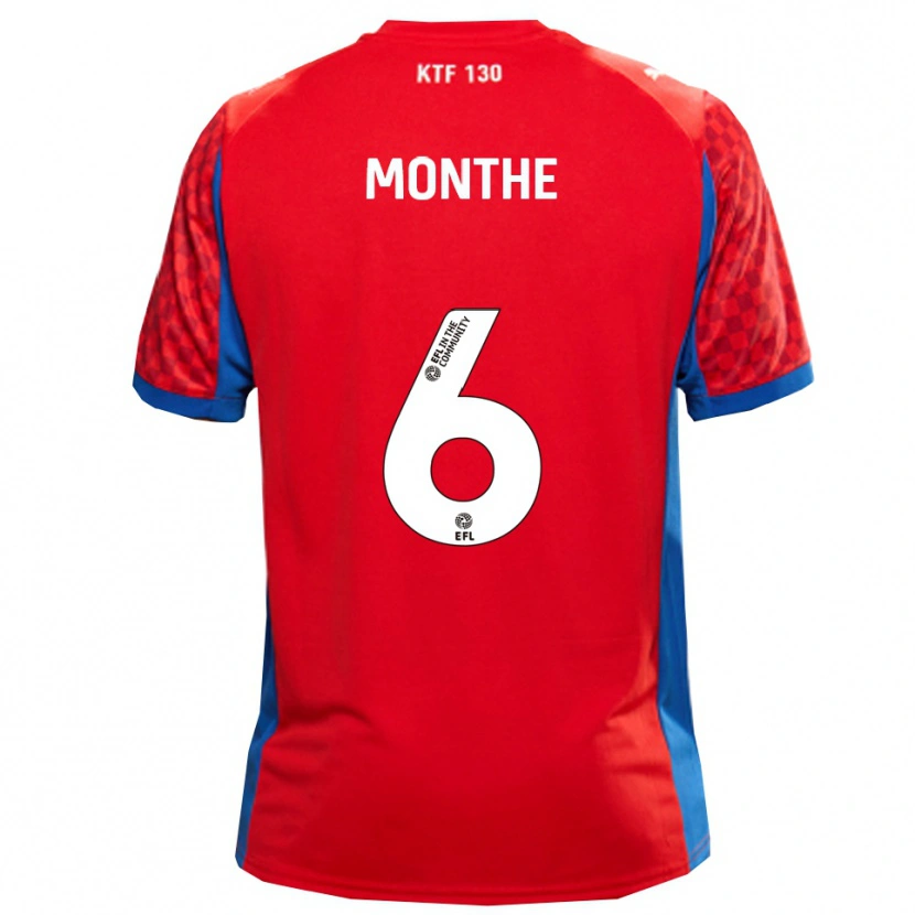 Danxen Barn Manny Monthe #6 Röd Blå Bortatröja Matchtröjor 2025/26 Tröjor T-Tröja