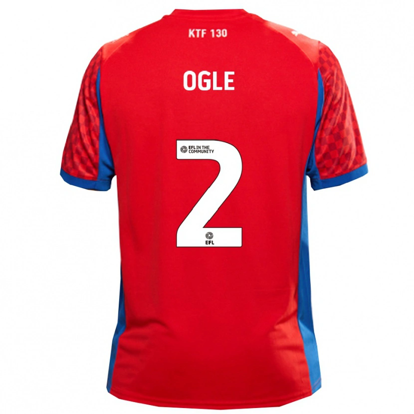 Danxen Barn Reagan Ogle #2 Röd Blå Bortatröja Matchtröjor 2025/26 Tröjor T-Tröja
