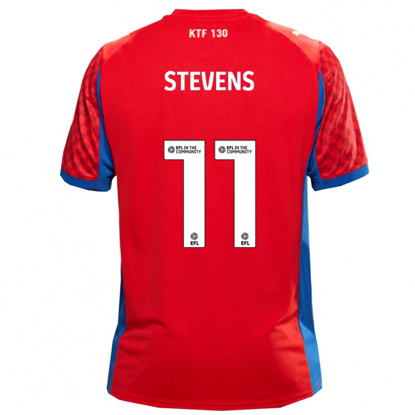 Danxen Barn Jack Stevens #11 Röd Blå Bortatröja Matchtröjor 2025/26 Tröjor T-Tröja