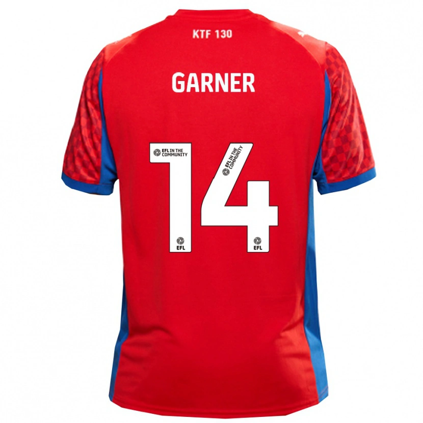 Danxen Barn Joe Garner #14 Röd Blå Bortatröja Matchtröjor 2025/26 Tröjor T-Tröja