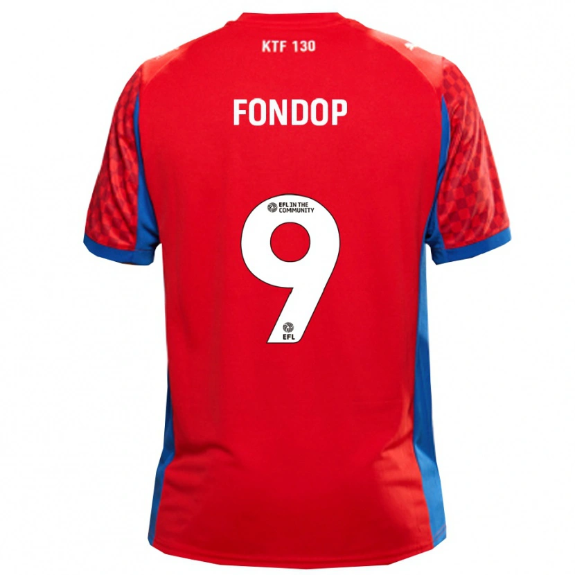 Danxen Barn Mike Fondop #9 Röd Blå Bortatröja Matchtröjor 2025/26 Tröjor T-Tröja