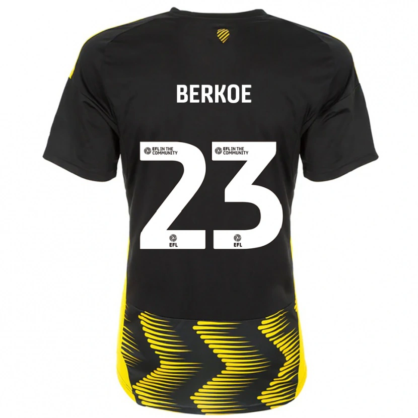 Danxen Barn Kevin Berkoe #23 Svart Gul Bortatröja Matchtröjor 2025/26 Tröjor T-Tröja