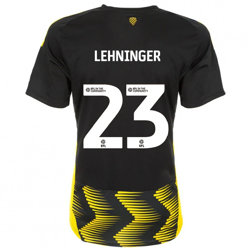 Danxen Barn Saskia Lehninger #23 Svart Gul Bortatröja Matchtröjor 2025/26 Tröjor T-Tröja
