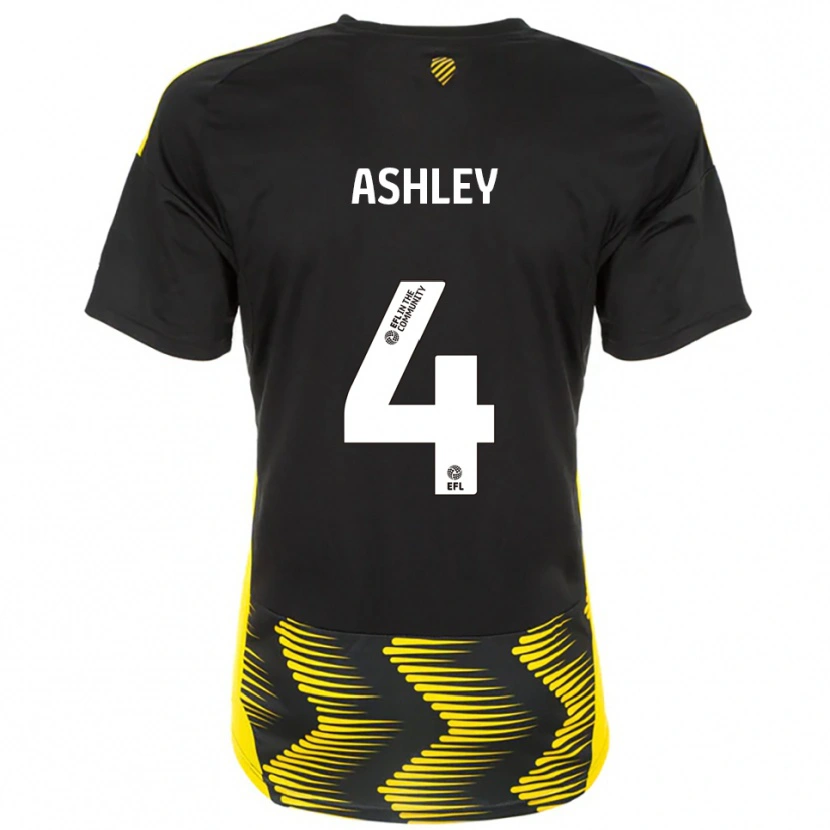 Danxen Barn Ossama Ashley #4 Svart Gul Bortatröja Matchtröjor 2025/26 Tröjor T-Tröja