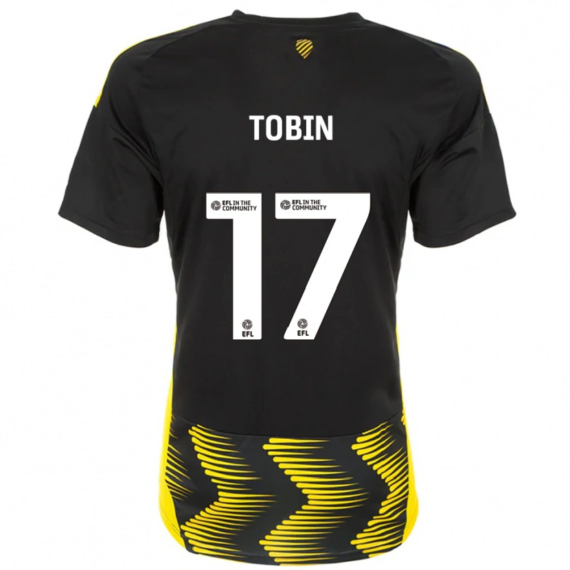 Danxen Barn Laura Tobin #17 Svart Gul Bortatröja Matchtröjor 2025/26 Tröjor T-Tröja