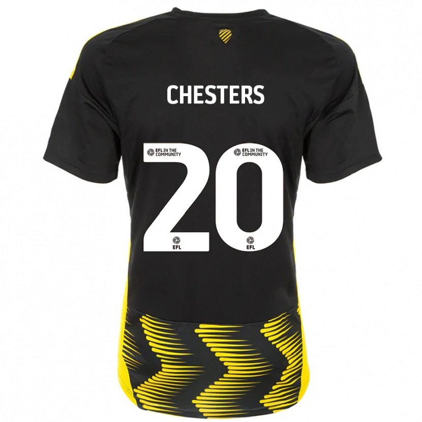 Danxen Barn Dan Chesters #20 Svart Gul Bortatröja Matchtröjor 2025/26 Tröjor T-Tröja