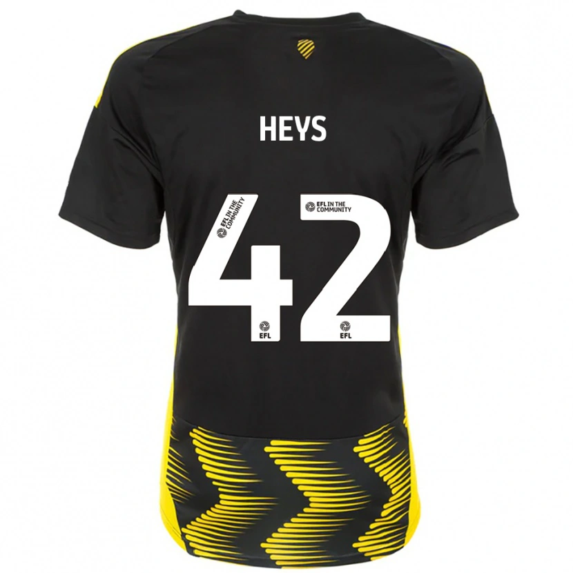 Danxen Barn Marshall Heys #42 Svart Gul Bortatröja Matchtröjor 2025/26 Tröjor T-Tröja