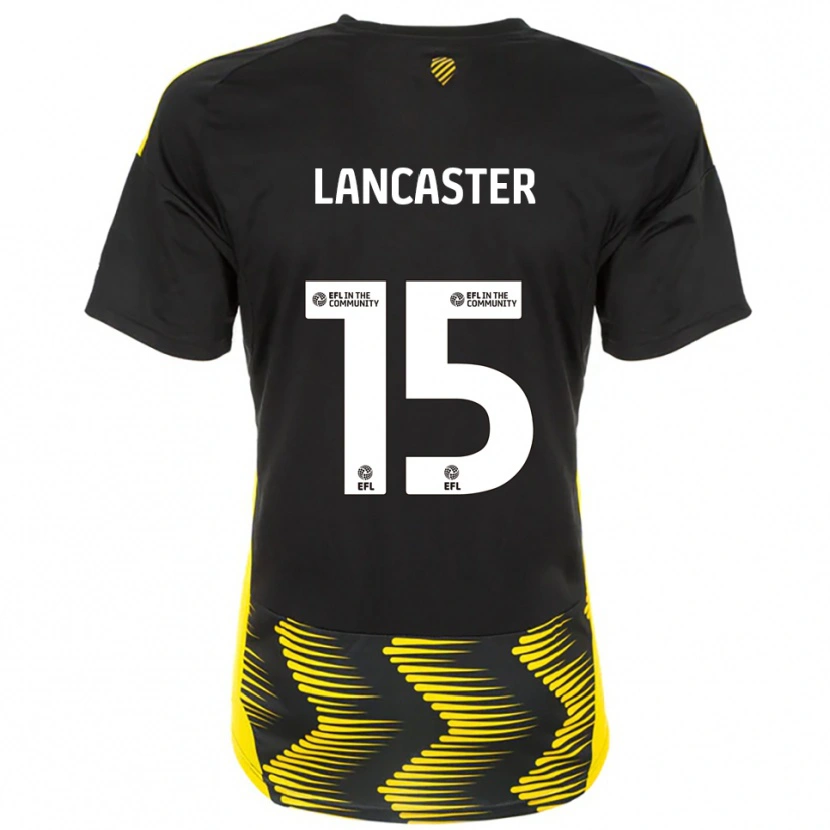 Danxen Barn Darcy Lancaster #15 Svart Gul Bortatröja Matchtröjor 2025/26 Tröjor T-Tröja