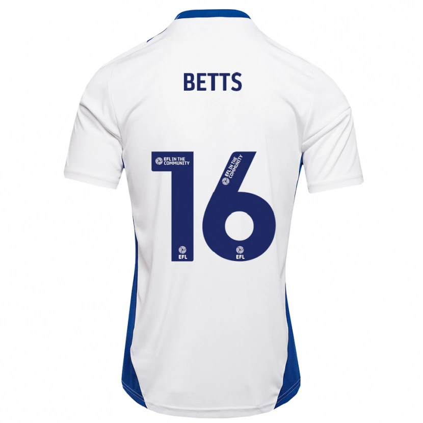Danxen Barn Charlie Betts #16 Vit Blå Bortatröja Matchtröjor 2025/26 Tröjor T-Tröja