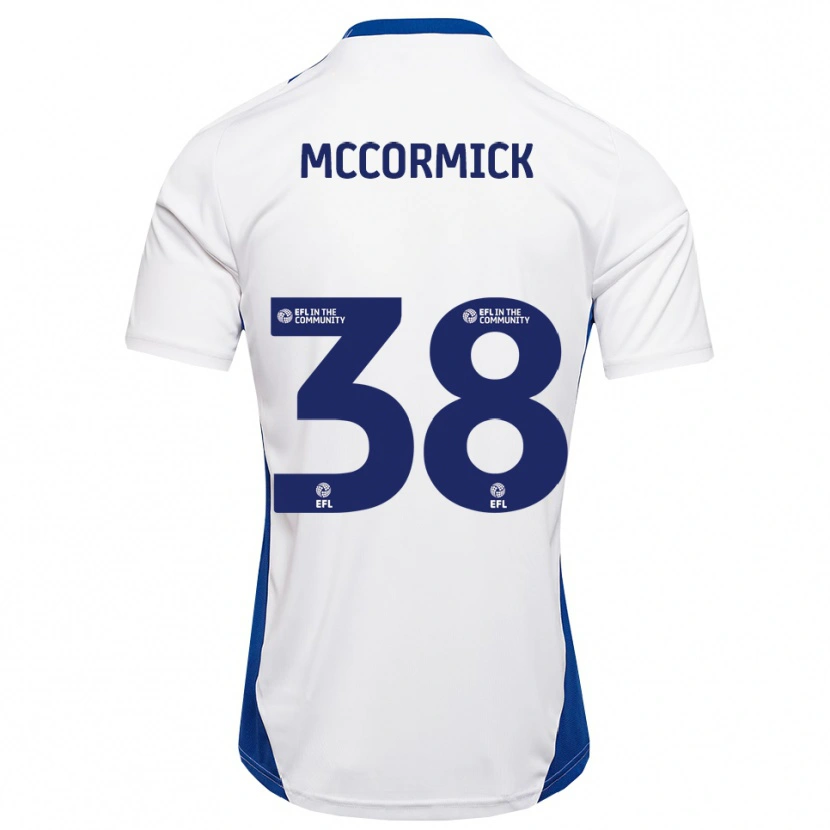 Danxen Barn Antony Mccormick #38 Vit Blå Bortatröja Matchtröjor 2025/26 Tröjor T-Tröja