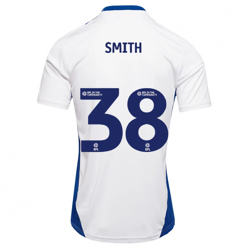 Danxen Barn Sam Smith #38 Vit Blå Bortatröja Matchtröjor 2025/26 Tröjor T-Tröja
