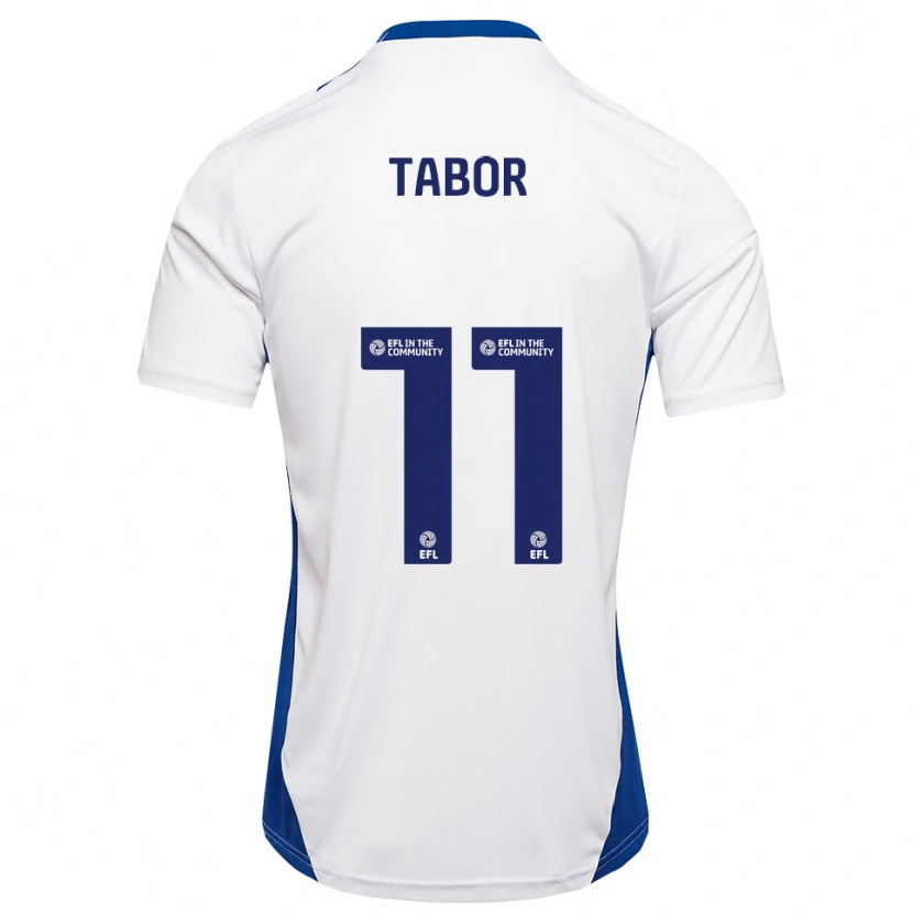 Danxen Barn Jake Tabor #11 Vit Blå Bortatröja Matchtröjor 2025/26 Tröjor T-Tröja