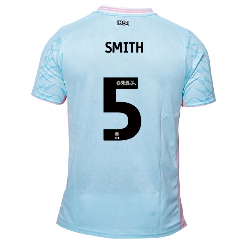 Danxen Barn Nathan Smith #5 Himmelsblå Rosa Bortatröja Matchtröjor 2025/26 Tröjor T-Tröja