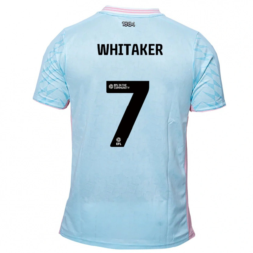 Danxen Barn Charlie Whitaker #7 Himmelsblå Rosa Bortatröja Matchtröjor 2025/26 Tröjor T-Tröja