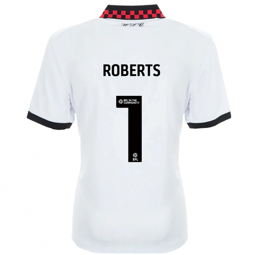 Danxen Barn Myles Roberts #1 Vit Svart Bortatröja Matchtröjor 2025/26 Tröjor T-Tröja