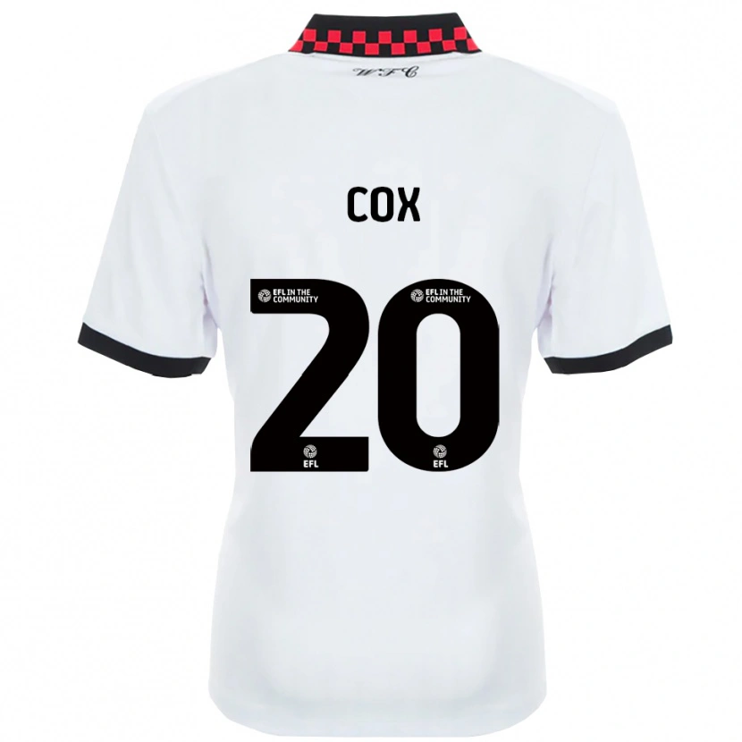 Danxen Barn Daniel Cox #20 Vit Svart Bortatröja Matchtröjor 2025/26 Tröjor T-Tröja