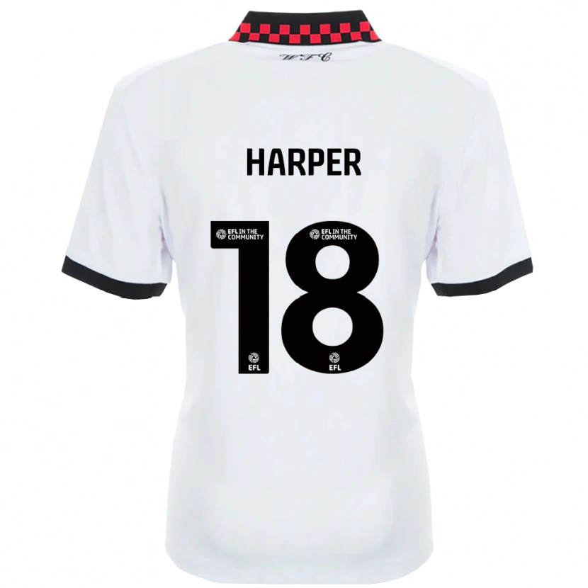 Danxen Barn Vincent Harper #18 Vit Svart Bortatröja Matchtröjor 2025/26 Tröjor T-Tröja