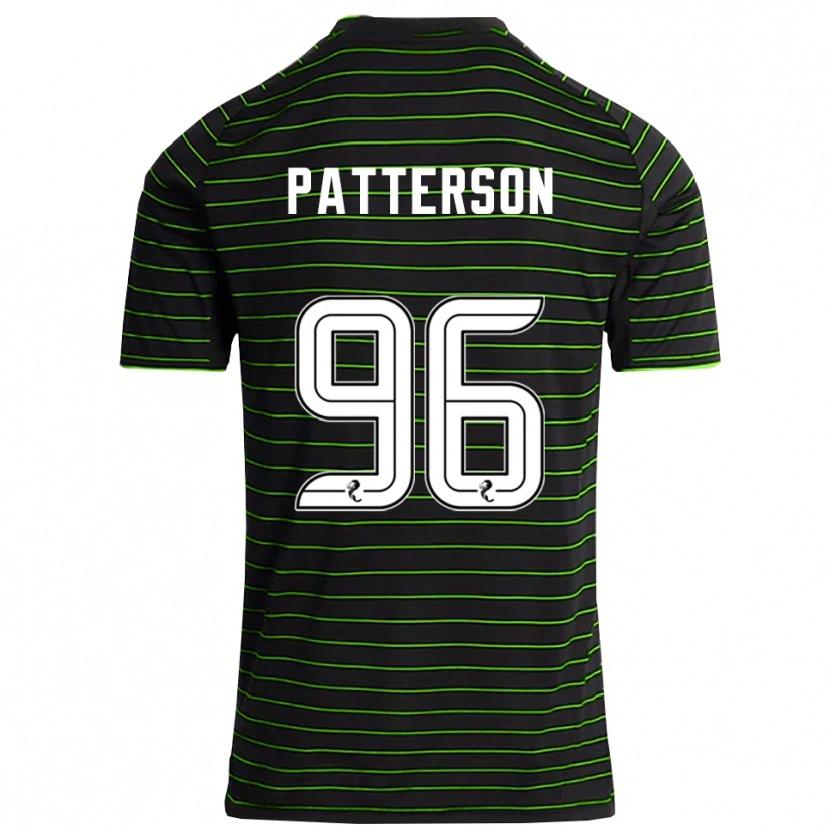 Danxen Barn Cameron Patterson #96 Svart Grön Bortatröja Matchtröjor 2025/26 Tröjor T-Tröja