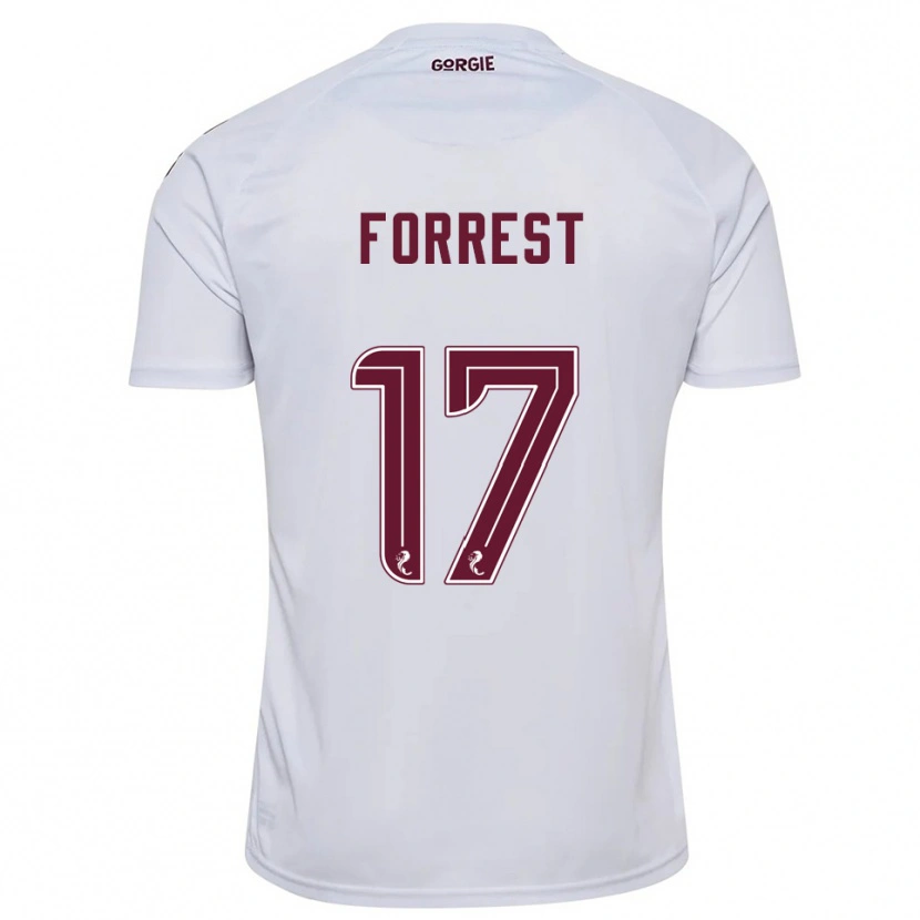 Danxen Barn Alan Forrest #17 Vit Vinröd Bortatröja Matchtröjor 2025/26 Tröjor T-Tröja