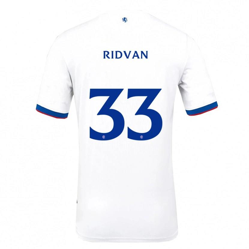 Danxen Barn Rıdvan Yılmaz #33 Vit Röd Blå Bortatröja Matchtröjor 2025/26 Tröjor T-Tröja